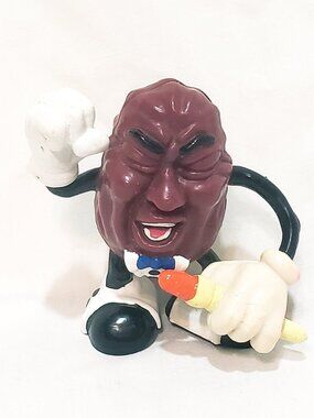 California Raisins Action Figure 1987 Hardees anthropomorphic microphone 2.5"